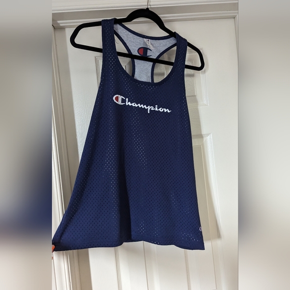 Champion Reversible Mesh Jersey Tank Top (Navy Blue) - Picture 3 of 10